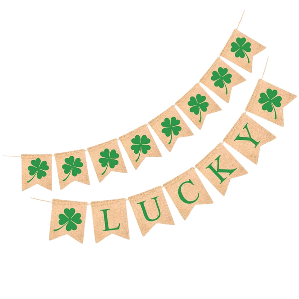 2pcs Lovely St. Patrick's Day Banners Party Banners Hanging Decorations