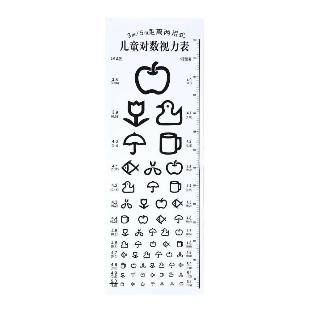 Eye Chart Standard Visual Testing Chart Children Vision Eye Chart for Home