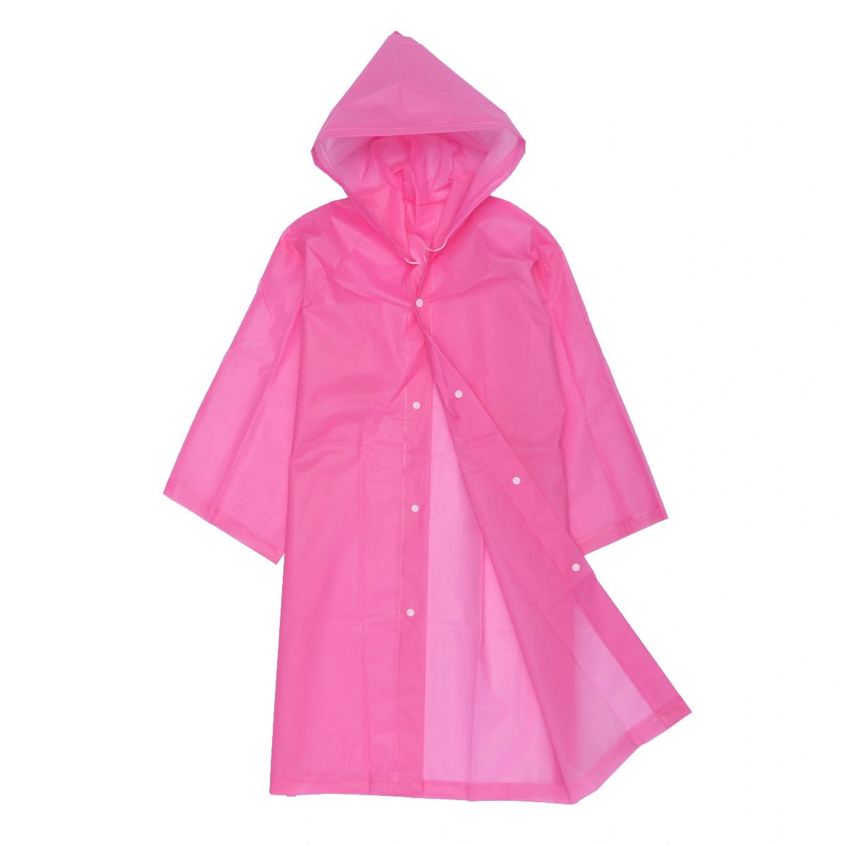 Kid Raincoat Simple EVA Thickened Translucent Raincoat for Girl Kid Child (Pink)