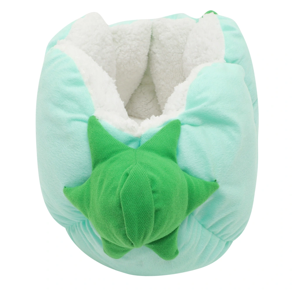 Thickened Cat Bed Pea Pod Shape Half Closing Self-Warming Bed for Cat Dog