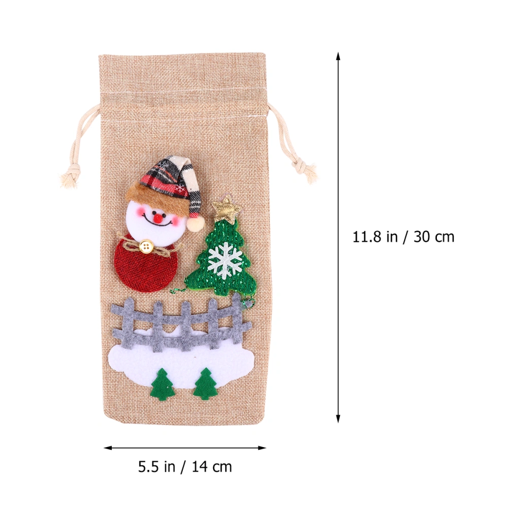 1PC Wine Bottle Bag Christmas Decoration Table Decoration Wine Bottle Pouch