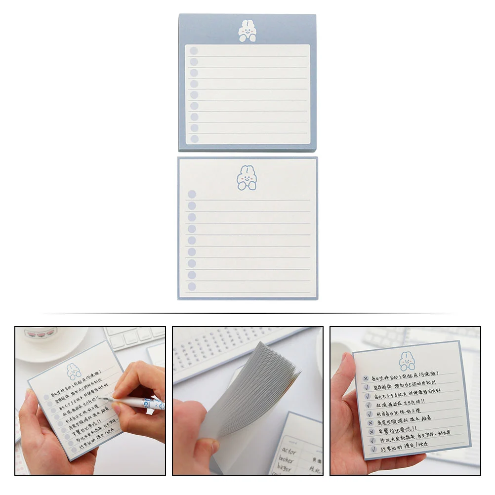 2pcs Home Planning Notepads Adorable Notepads Memo Pads DIY Crafts Papers