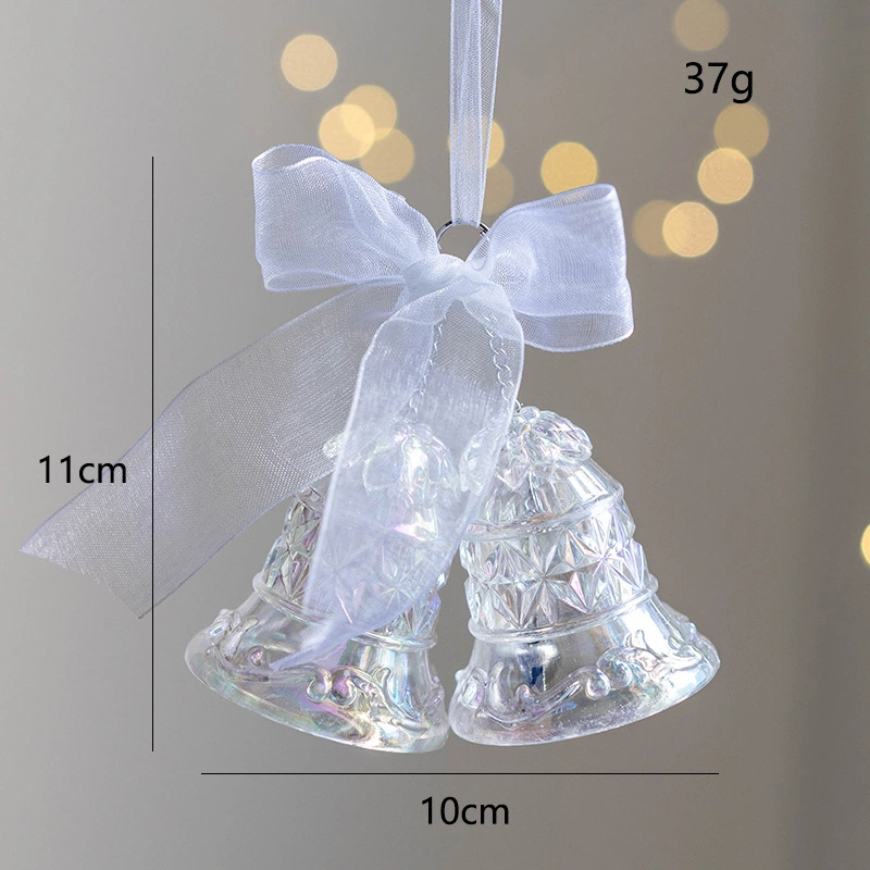 Acrylic Clear Decorative Bell Shaped Bell Ornament Xmas Tree Hanging Decorative Ornaments Bell