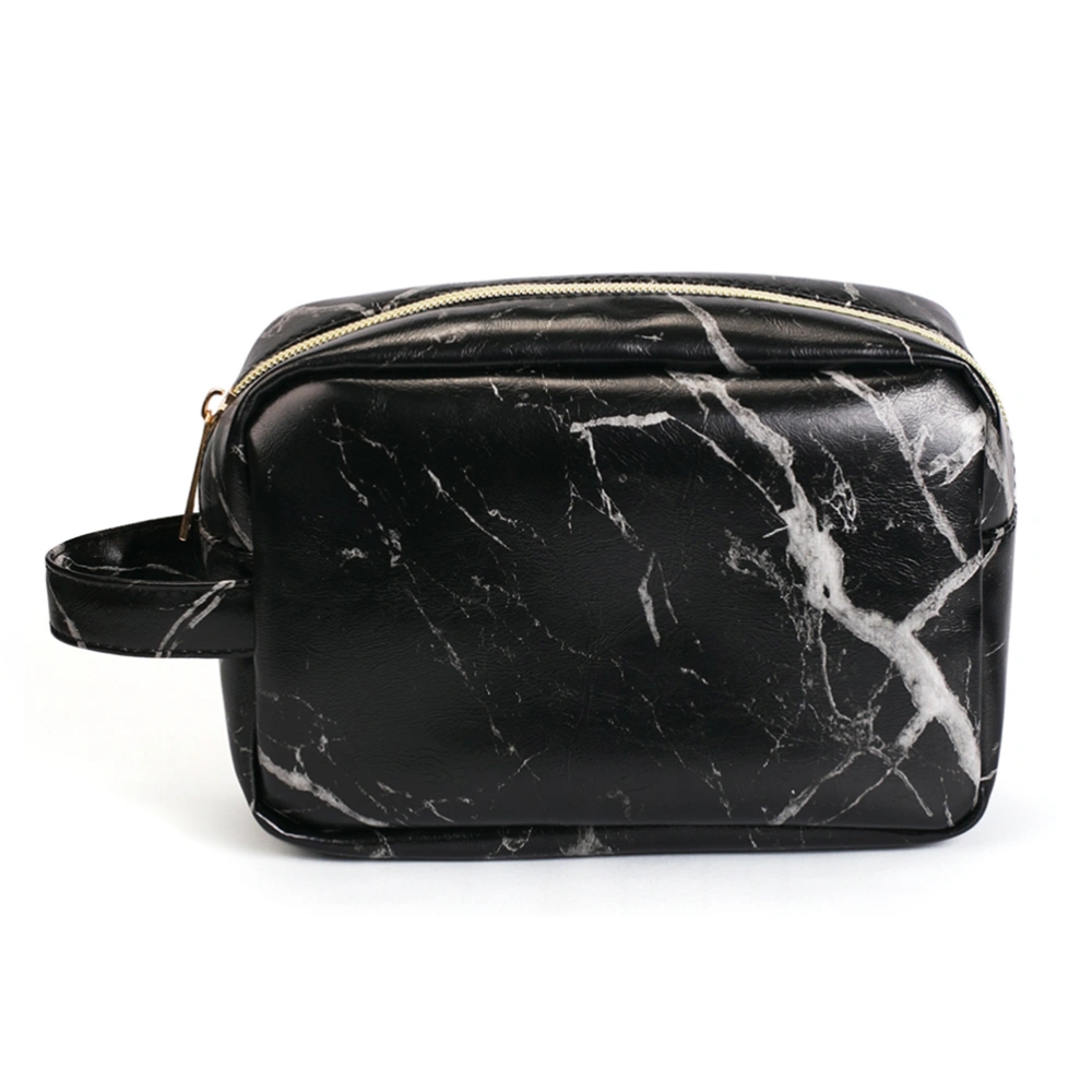 1Pc Marble Pattern Cosmetics Storage Bag Multifunctional Portable Travel Storage Pouch Makeup Organizer Container Black