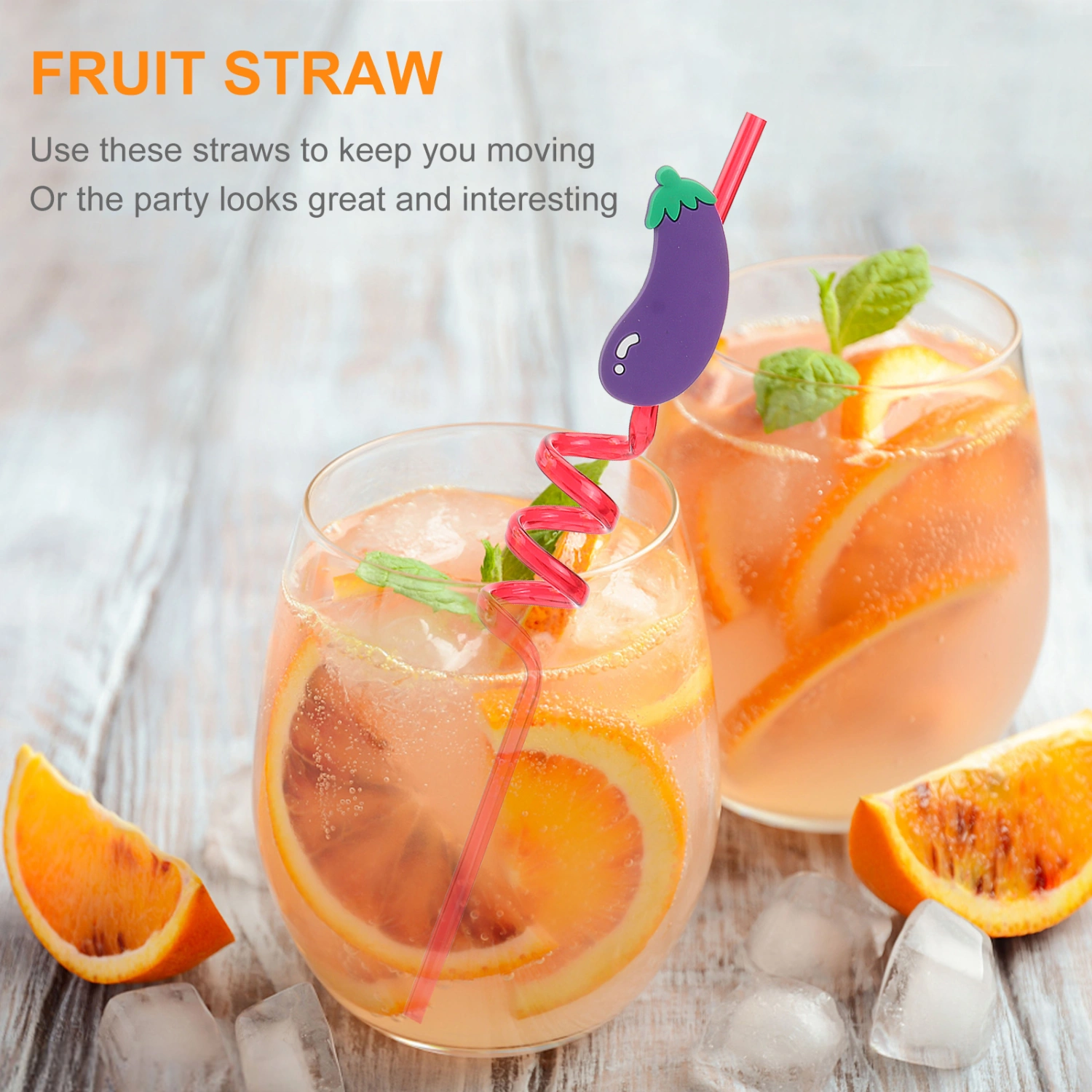 8pcs Straw Candy Color Straw for Party Birthday Festival