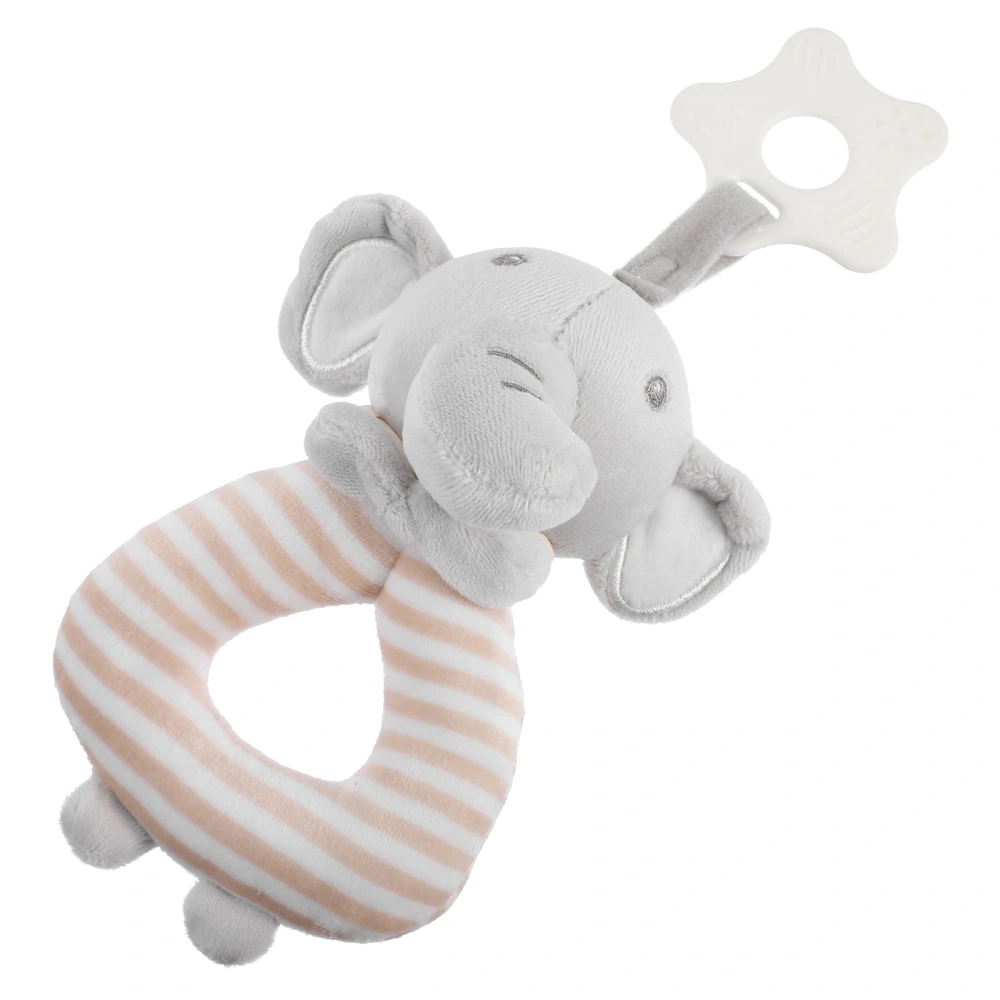 Cartoon Elephant Shape Baby Rattle Toy Practical Teething Toy Rattle Teether Toy