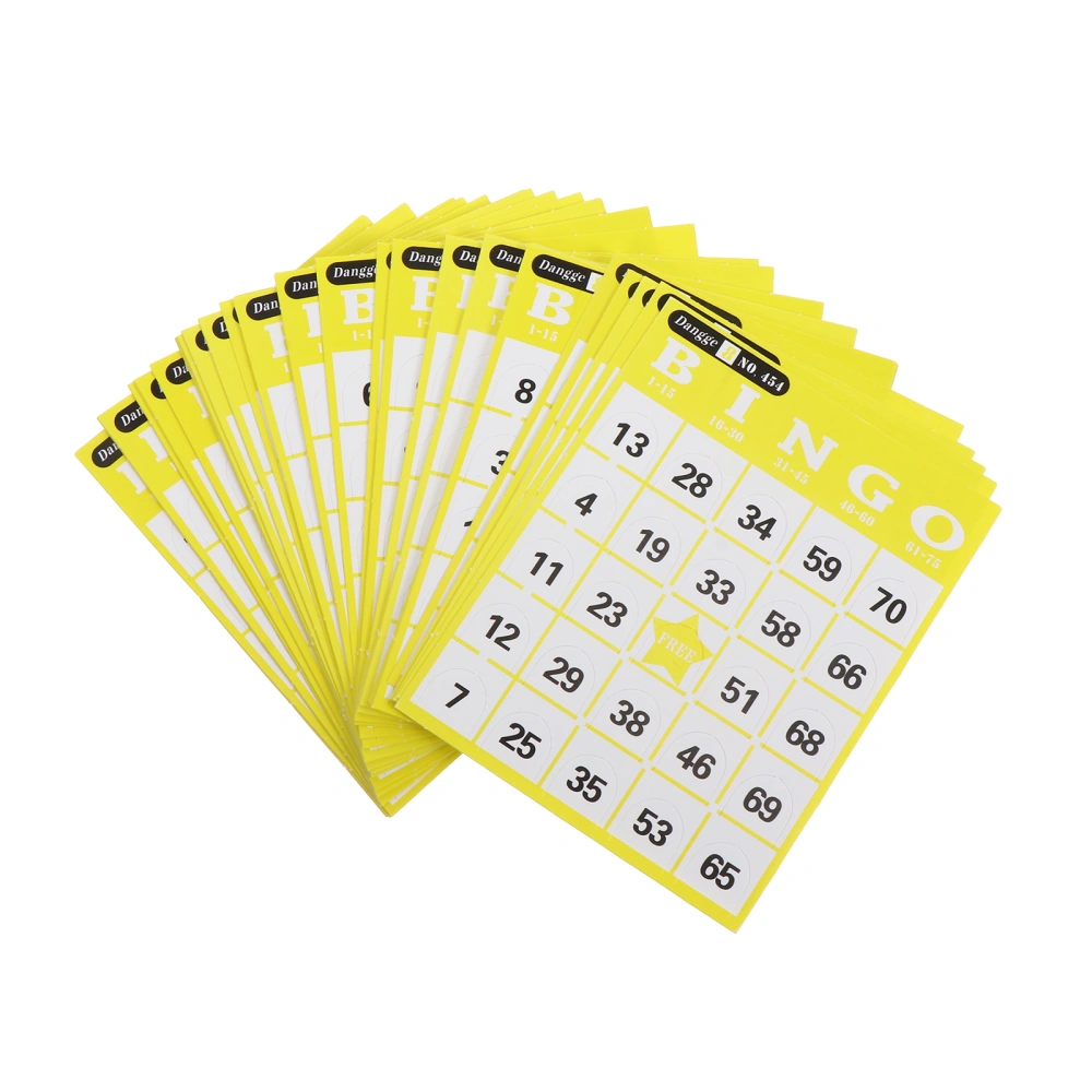 Bingo Game Creative Lottery Bingo Paper Game Cards for Friend (Random Color)