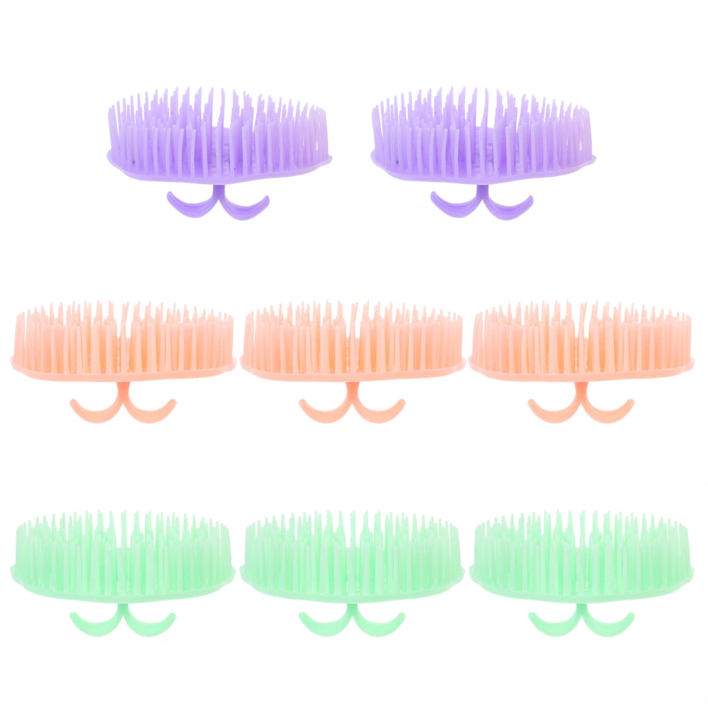 8Pcs Hair Scalp Massager Practical Shampoo Brushes Head Massaging Brushes