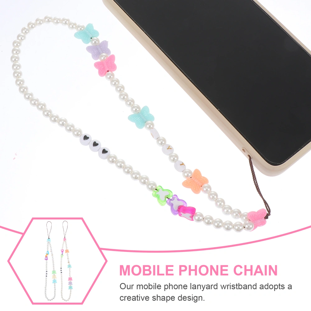 2Pcs Phone Anti-lost Pendant Delicate Phone Lanyard Phone Decor (Random Color)