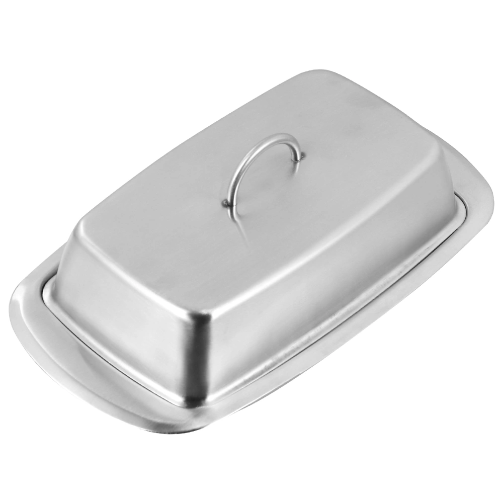 1 Pc Multipurpose Fresh Keeping Box Safe Butter Dish Storage Box (Silver)