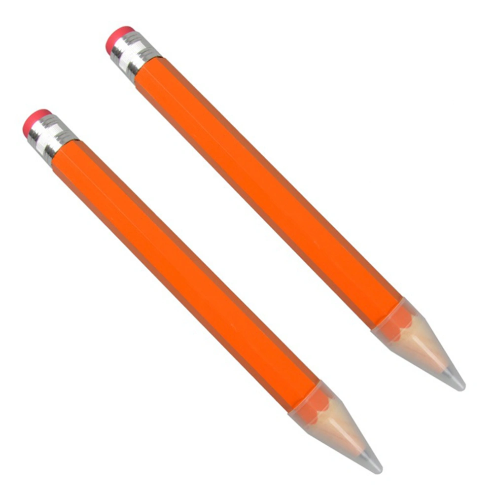 2pcs 35cm Wooden Pencil Large Drawing Writing Painting Mark Pencil Stationery Props (Random Orange Color)