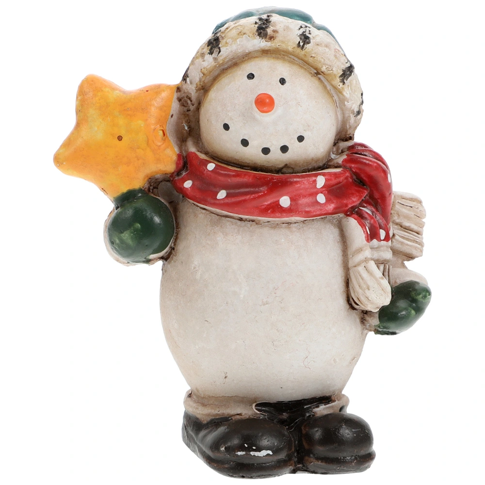 1 Pc Snowman Decorations Xmas Desktop Ornament Tabletop Decors for Parties