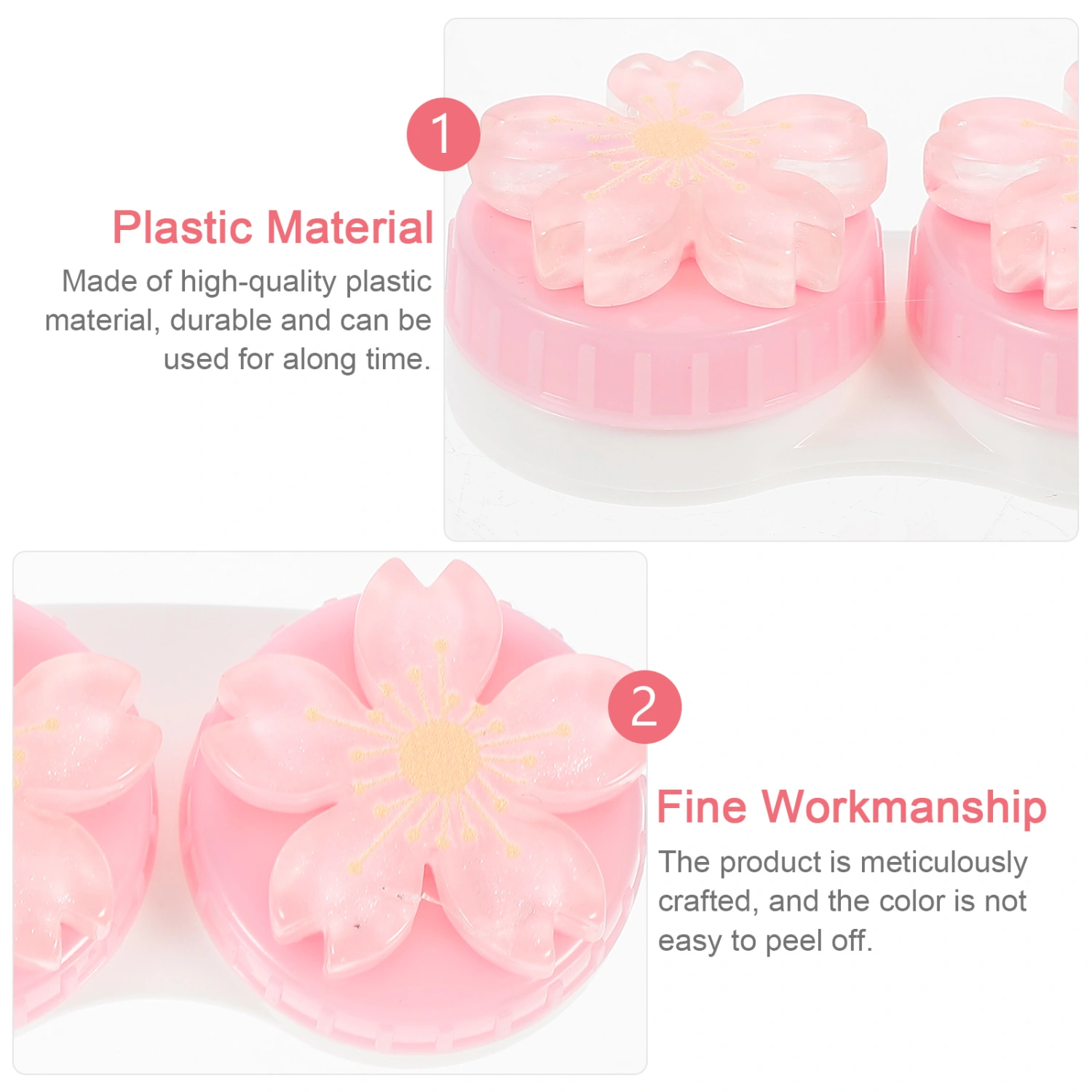 3pcs Contacts Lens Cases Plastic Eye Care Cases Waterproof Storage Boxes