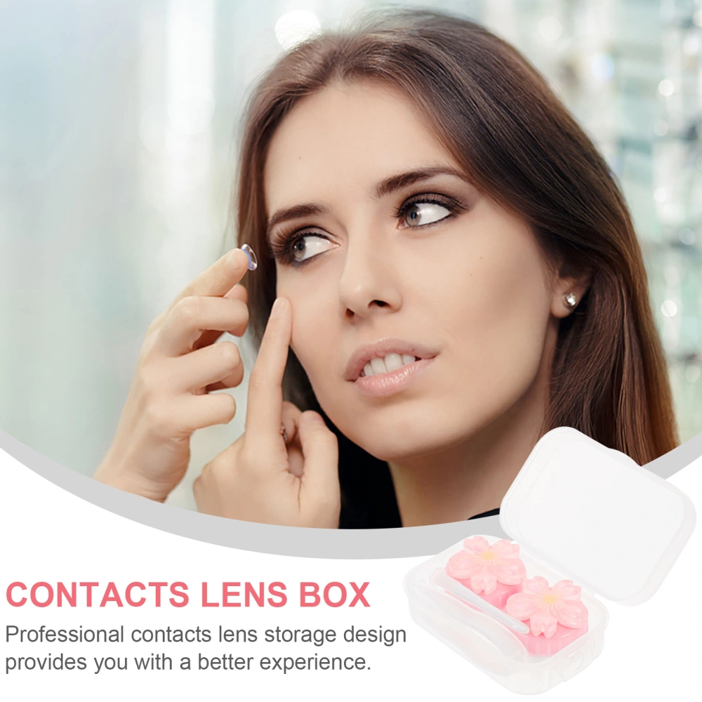 3pcs Contacts Lens Cases Plastic Eye Care Cases Waterproof Storage Boxes