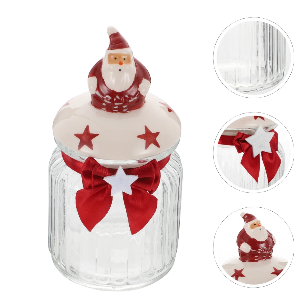 1Pc Santa Claus Sealing Tea Jar Practical Food Storage Container Storage Case