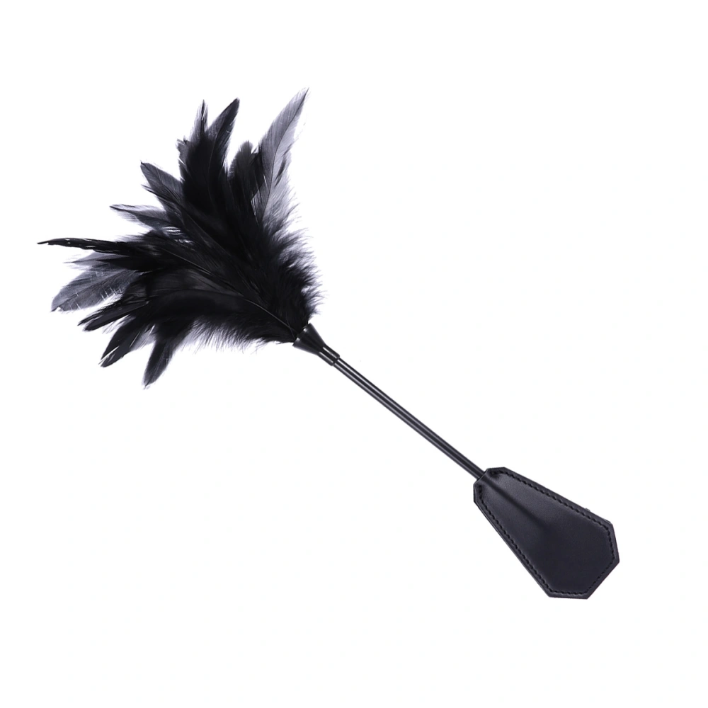 Flirting Tickler  Leather Clap Spanking Slapper Erotic Toys for Women Men(Black)