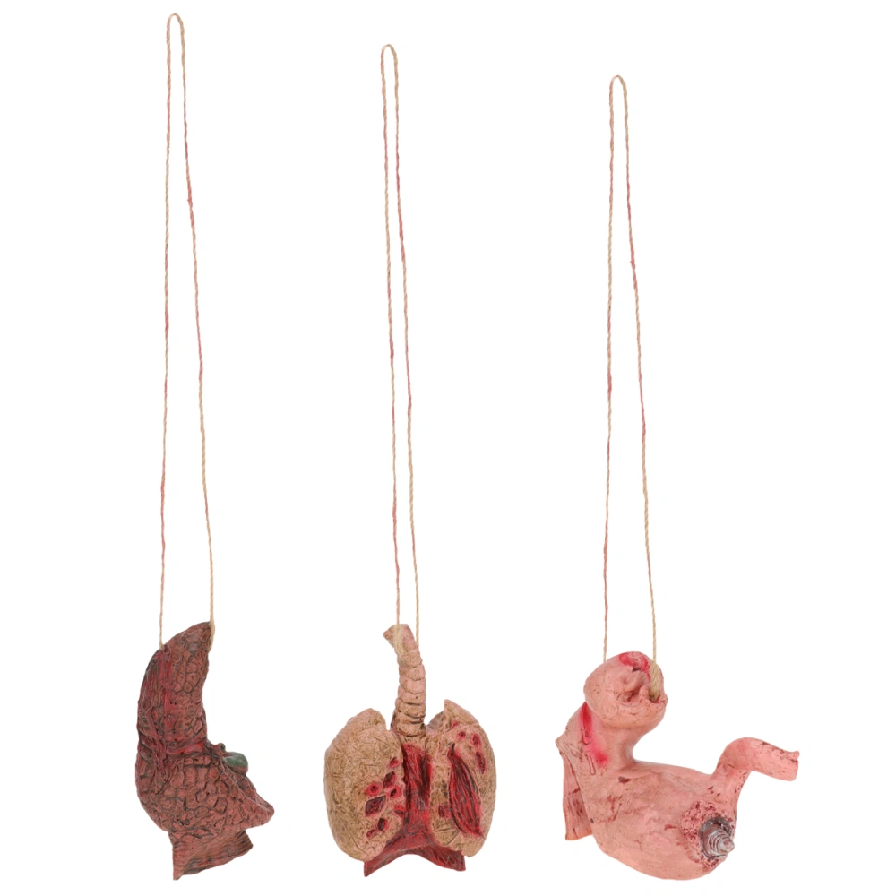 3Pcs Halloween Tricky Props Broken Hands and Feet Simulation Human Organ Pendant