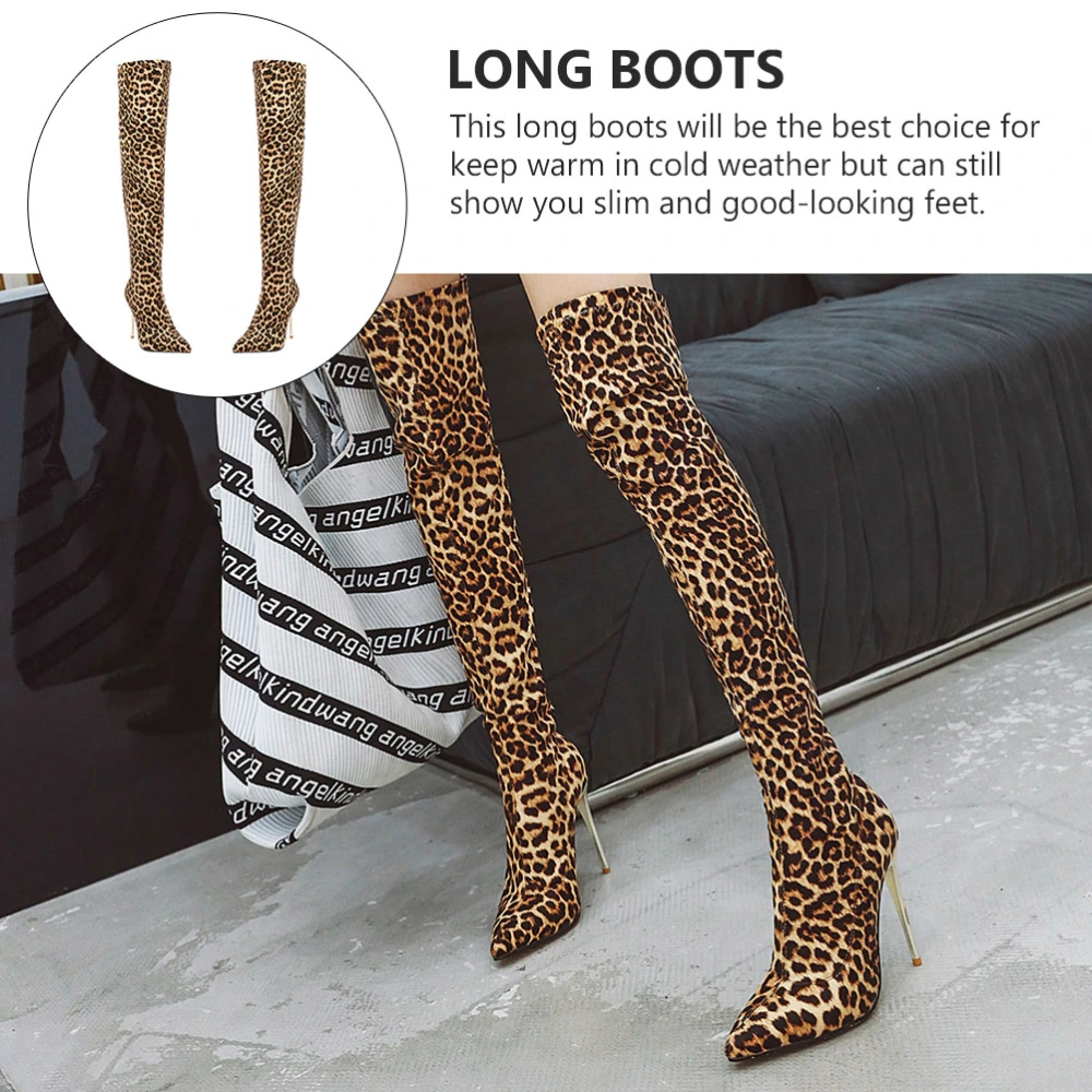 1 Pair Woman Boots Autumn Winter Thigh High Boots Woman Thin Heel Boots