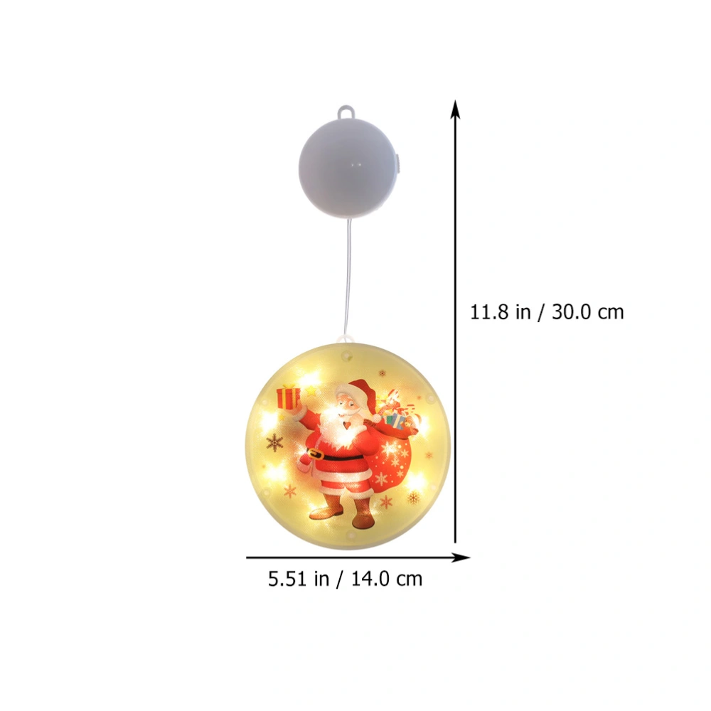 1pc Suction Cup Lamp Christmas Pattern Light Courtyard Showcase Flashing Light