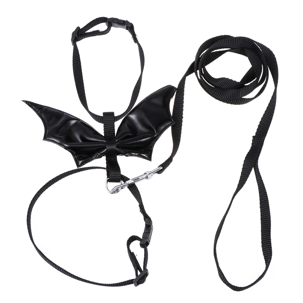 Halloween Pet Leash Harness Lovely Bat Wings Cat Harness Hauling Rope Chest Back Strap