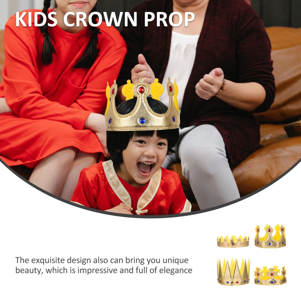 4Pcs Halloween Kids Crown Halloween King Crown Kids Crown Prop Kids Cosplay Props