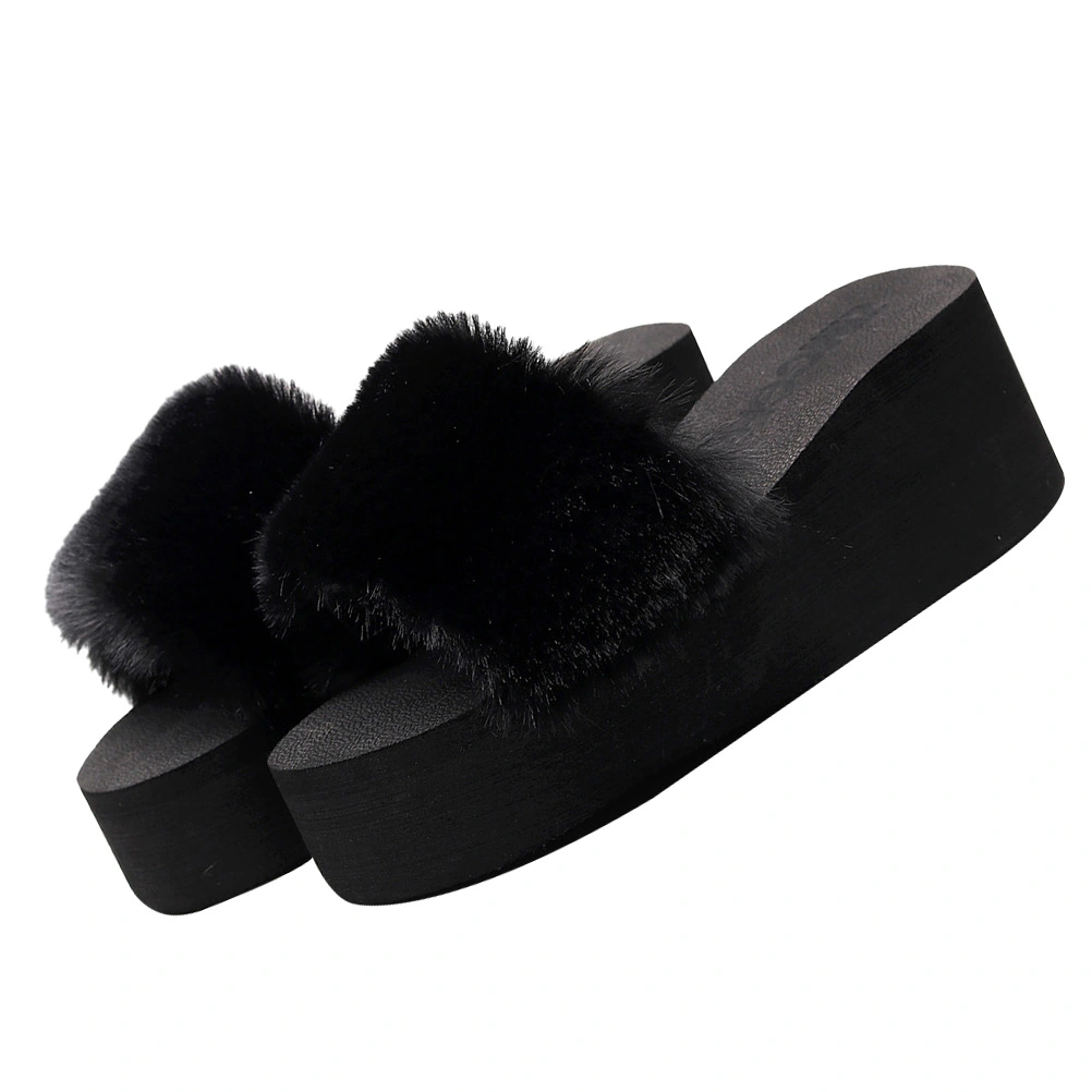 1 Pair Stylish Wedge-heeled Slippers Casual Female Slippers Student Slippers
