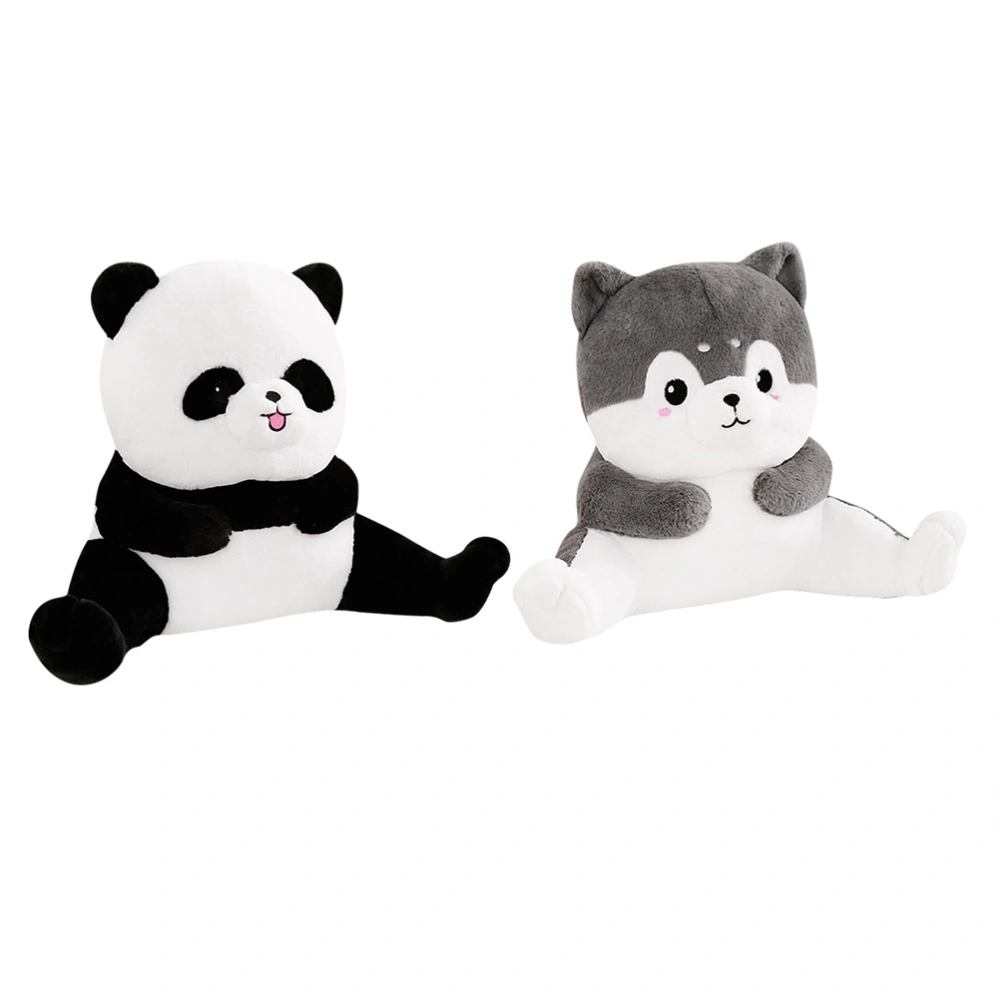 1PC Lovely Plush Toy Cartoon Animal Shape Waist Cushion Car Waist Pillow Funny Kids Toy for Home Office Panda Style