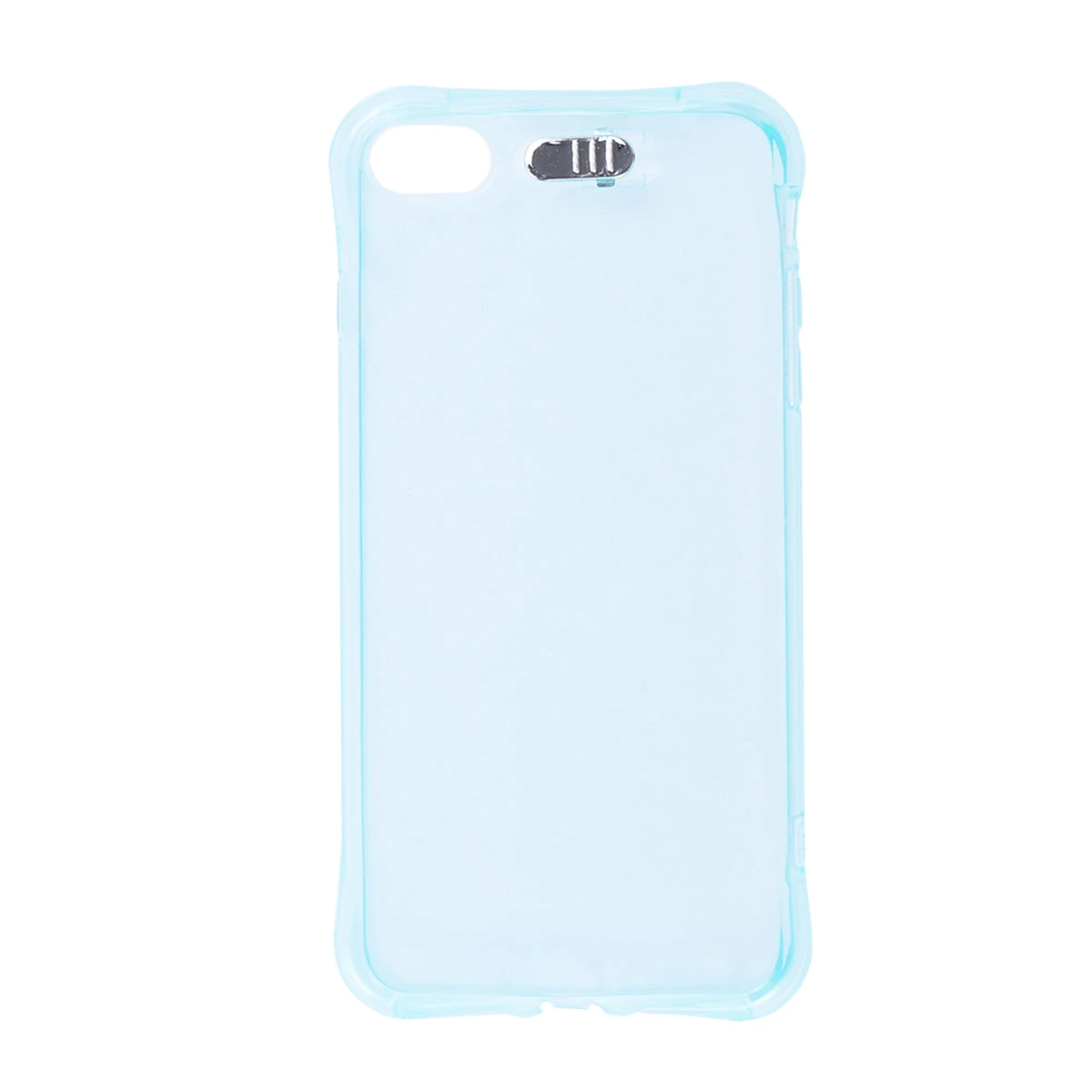 Slim Transparent Phone Cover TPU Flashing Phone Protective Case Scratch-resistant Cover for iPhone 7/8 Plus (Blue)