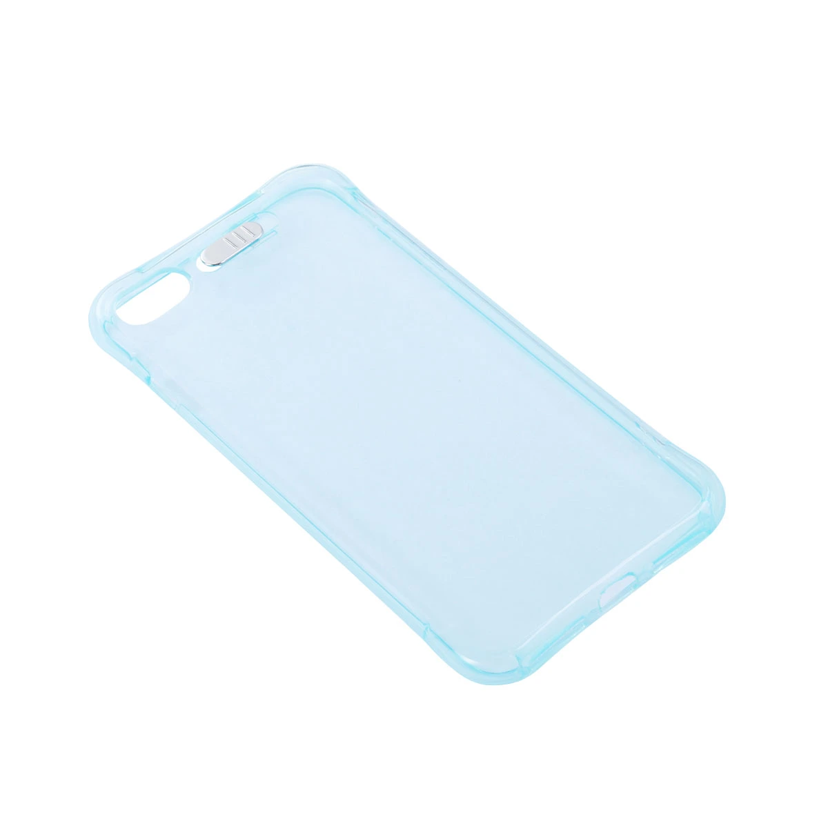 Slim Transparent Phone Cover TPU Flashing Phone Protective Case Scratch-resistant Cover for iPhone 7/8 Plus (Blue)
