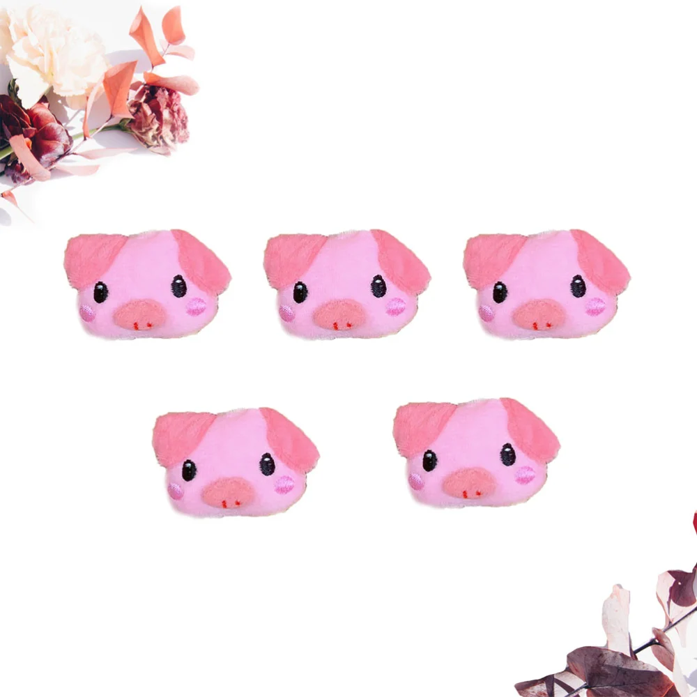 5pcs Pig Brooches Funny Creative Spoof Small Brooches Decorative Brooch (Pink)