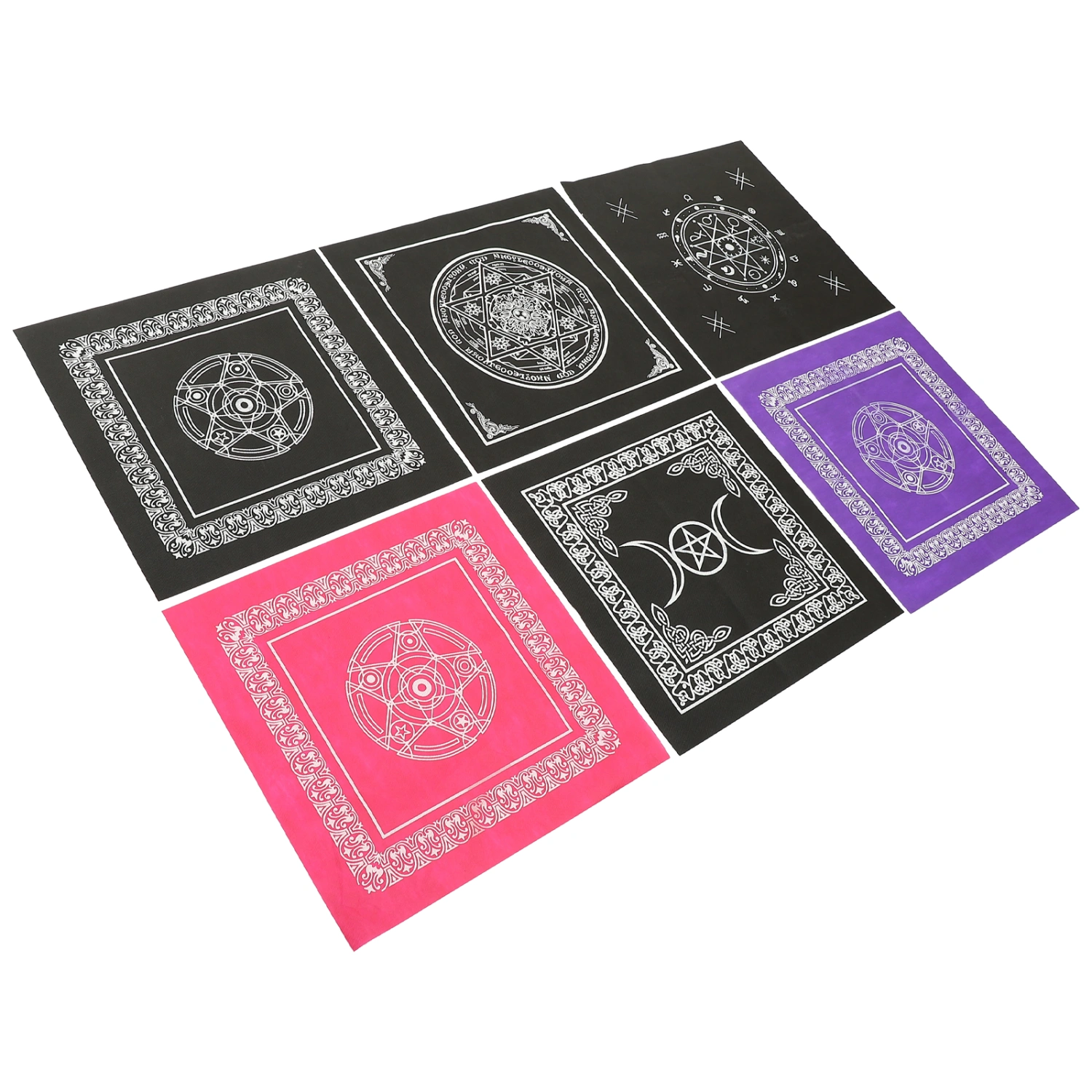 6Pcs Decorative Tablecloth Tarot Tablecloth Tarot Desktop Ornament Tarot Divination Tablecloth