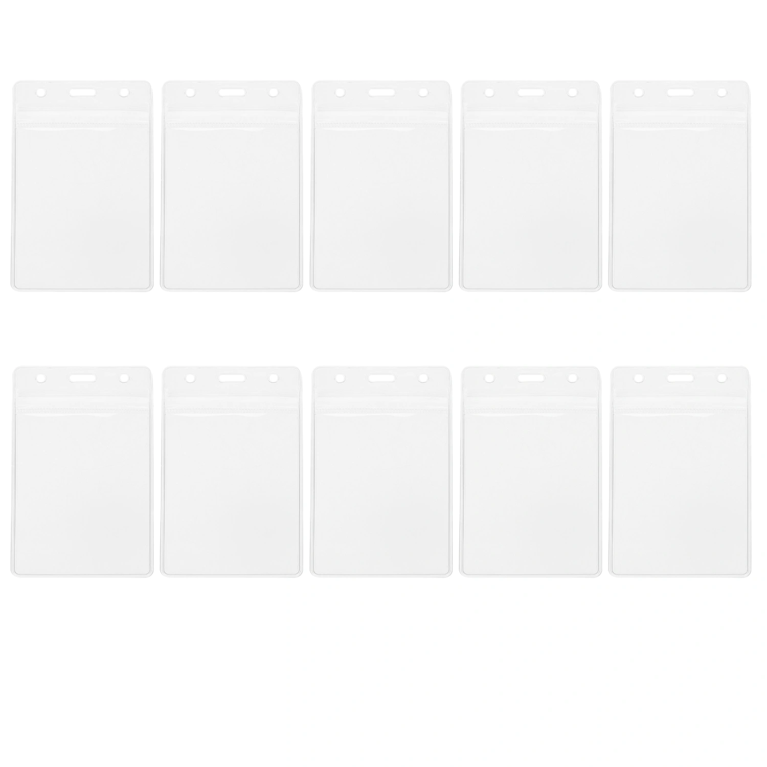 10Pcs Work Cards Cover ID Card Cover Clear Cards Holder Clear Badge Holder