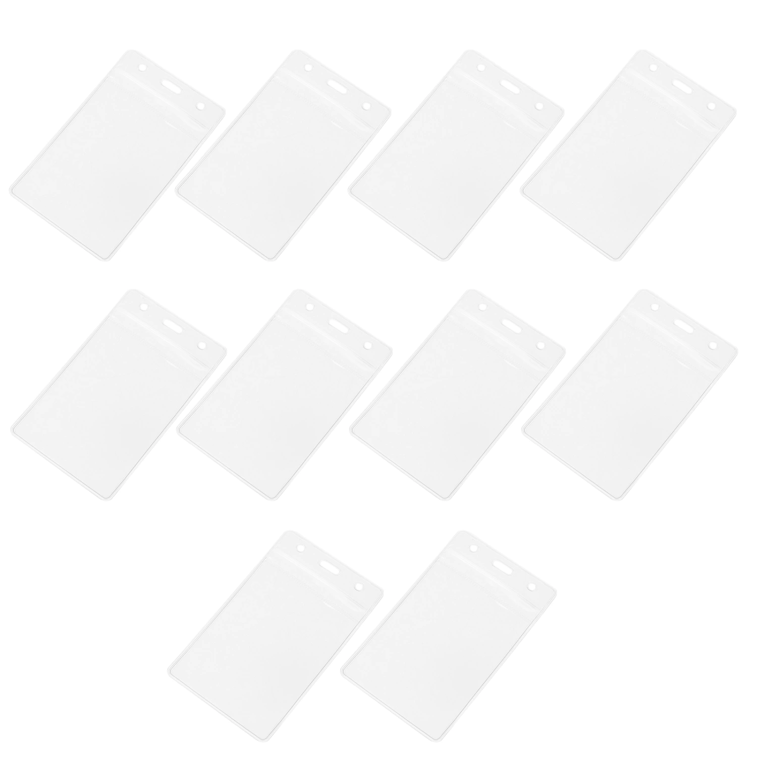 10Pcs Work Cards Cover ID Card Cover Clear Cards Holder Clear Badge Holder