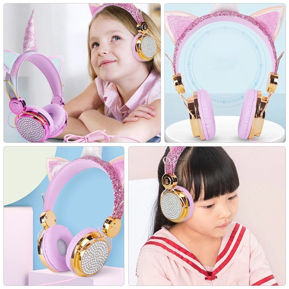 Children Headset Kids Headphones with Microphone for School Home Travel