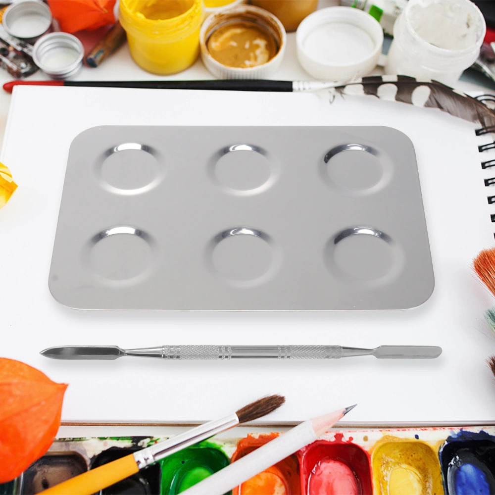 Stainless Steel Watercolor Mixing Trays Art Paint Drawing Tray Painting Color Mixer