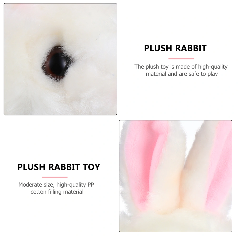 1pc Adorable Rabbit Toy Plush Rabbit Ornament Children Easter Festival Gift