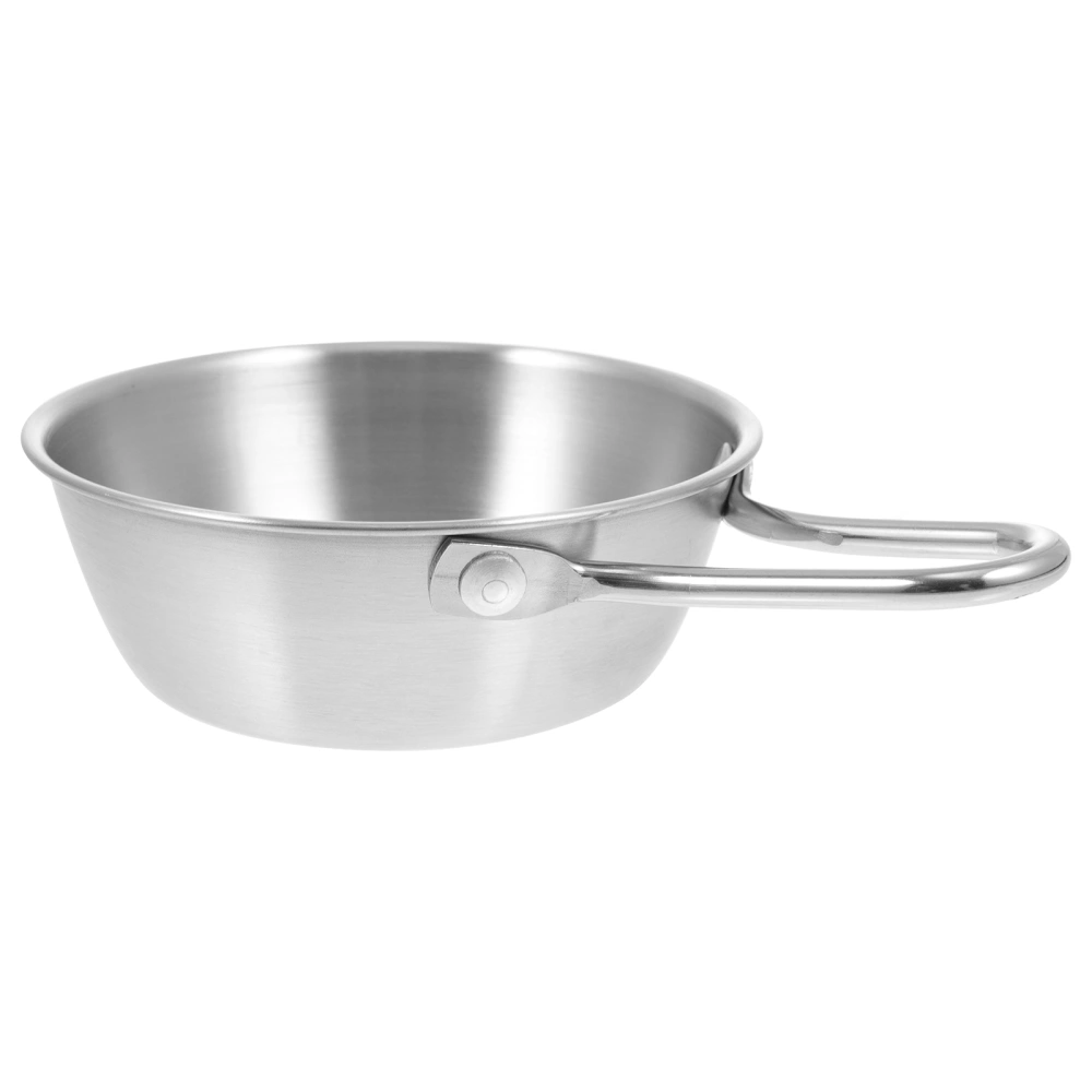 1 Pc Practical Stainless Steel Bowl With Handle Exquisite Korean Cuisine Bowl Cold Bowl