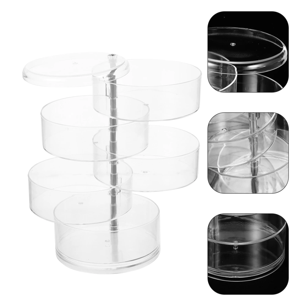 Rotating Jewelry Organizer Box Multi-layer Jewelry Holder for Earrings Ring