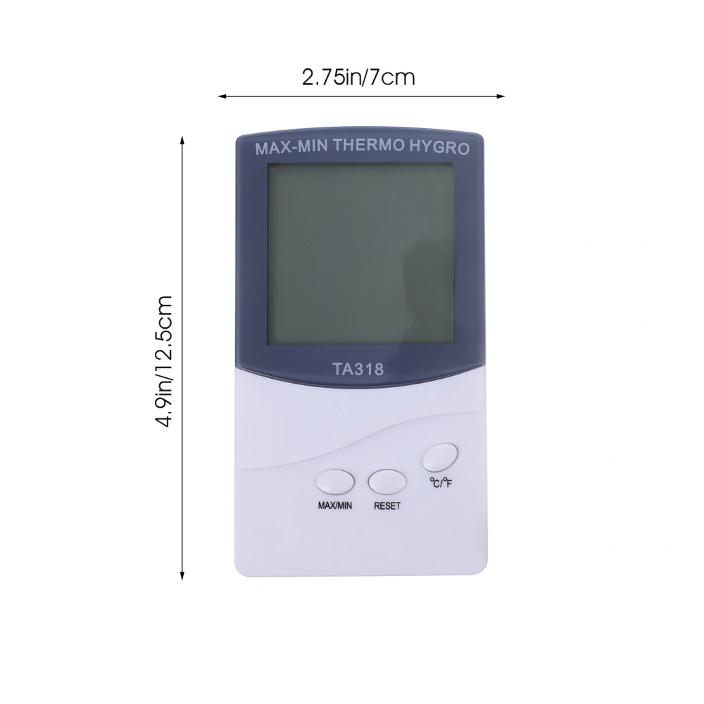 TA318 Digital LCD Thermometer Electronic Hygrometer Humidity Temperature Meter Indoor Outdoor Weather Station Alarm Clock