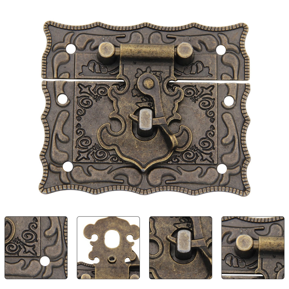 3Pcs Retro Wine Cabinet Buckle Latch Zinc Alloy Panel Buckle Hasp Bronze