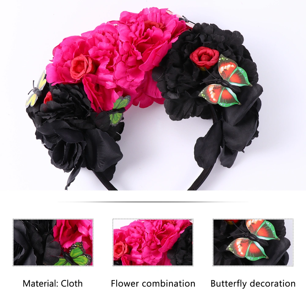 Halloween Hair Peony Hair Ornament Wreath Party Supplies for Party Decor