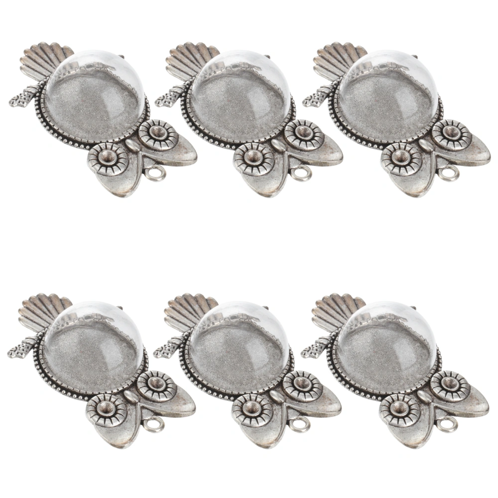 6pcs Owl Shape Handmade Crystal Charms Pendants for DIY Jewelry Making Necklace Earring Accessory