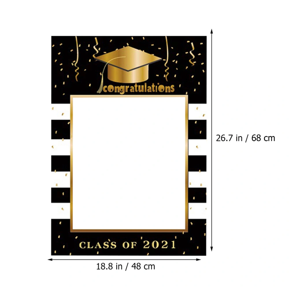 1pc 2021 Graduation Party Photo Prop Paper Photo Frame Graduation Decoration