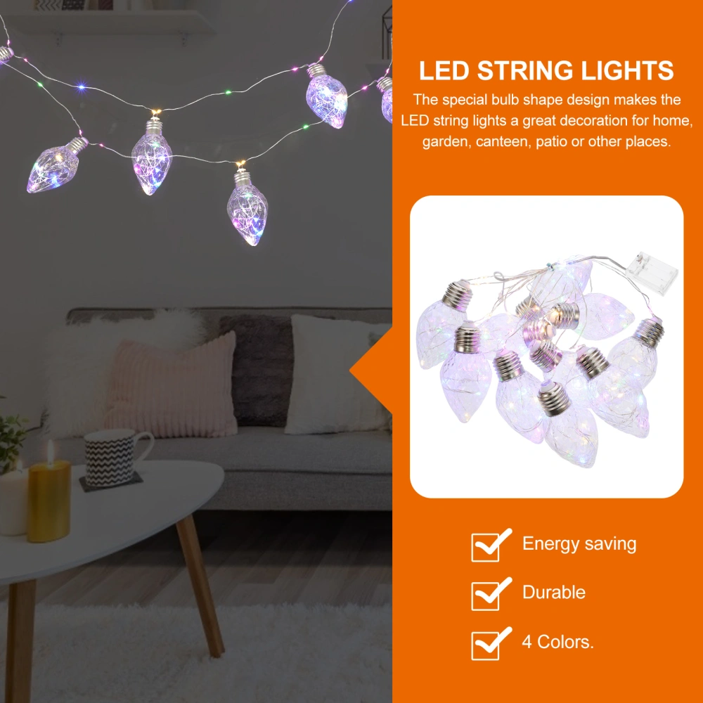 1 Set 3m LED String Lights Bulb Shape Decorative Light Holiday Decoration Light