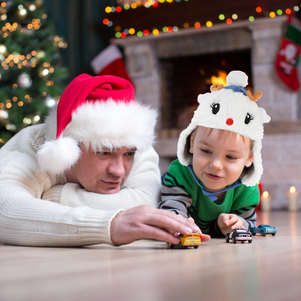 Christmas Deer Horn Hat Kids Cartoon Hat Reindeer Antler Caps Winter Warm Hat