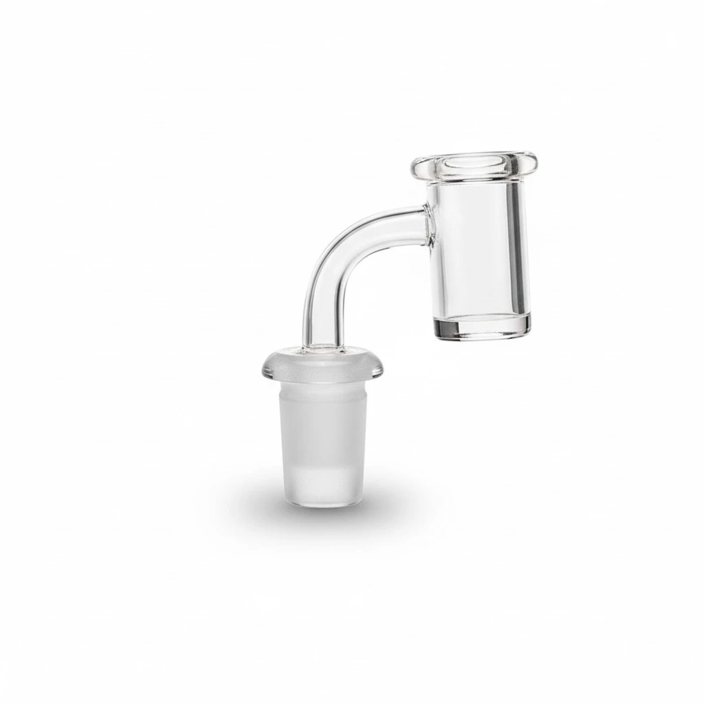 2pcs Glass Stem Pipe Adapters Clear Glass  Stem Converters for Laboratory