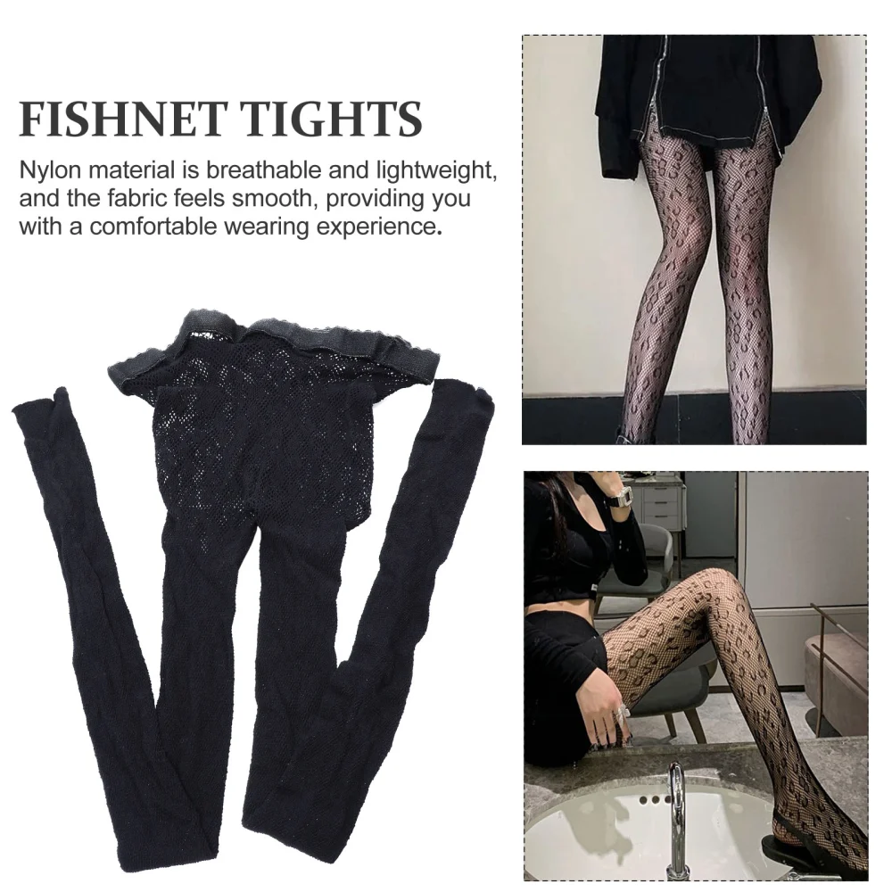 1 Pair Fishnet Tights Stretchy Fishnet Socks Lace Net Stockings Costume Socks