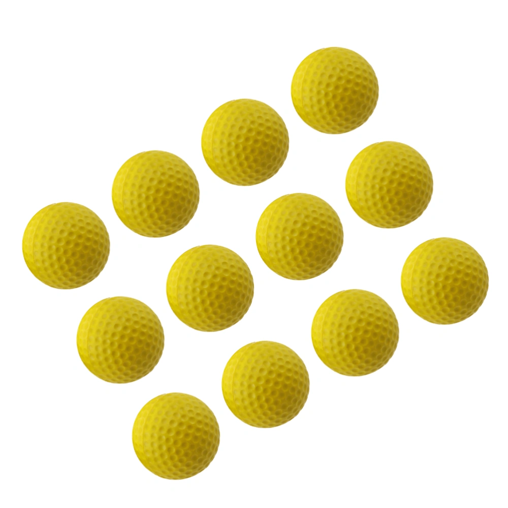 12 Pcs Balls Indoors Practice Balls High Elastic Balls Outdoor Training Aid Balls (Yellow)