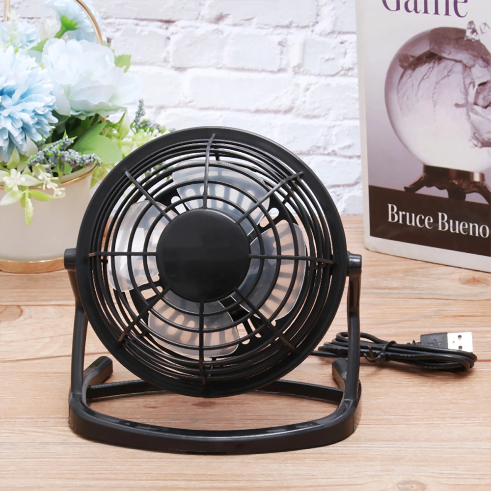 Ultra-silent Small Desk Fan Small Table Personal Portable Mini Fan Usb Powered Mini Fan (Black)