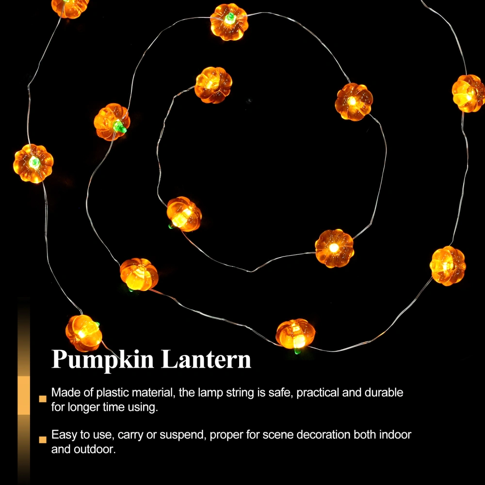 Halloween String Lights Pumpkin Lights Holiday String Lights for Room Indoor Outdoor (2 Meter 20 Light)